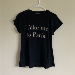 Black WILDFOX printed tee